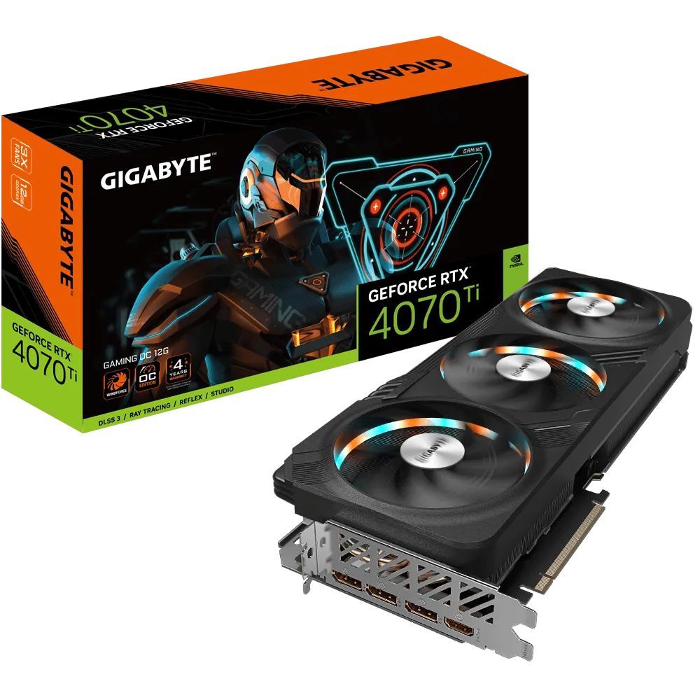 Matériels informatique carte graphique GIGABYTE GeForce RTX 4070 Ti Gaming OC 12G GV-N407TGAMING OC-12GD infinytech Réunion 01