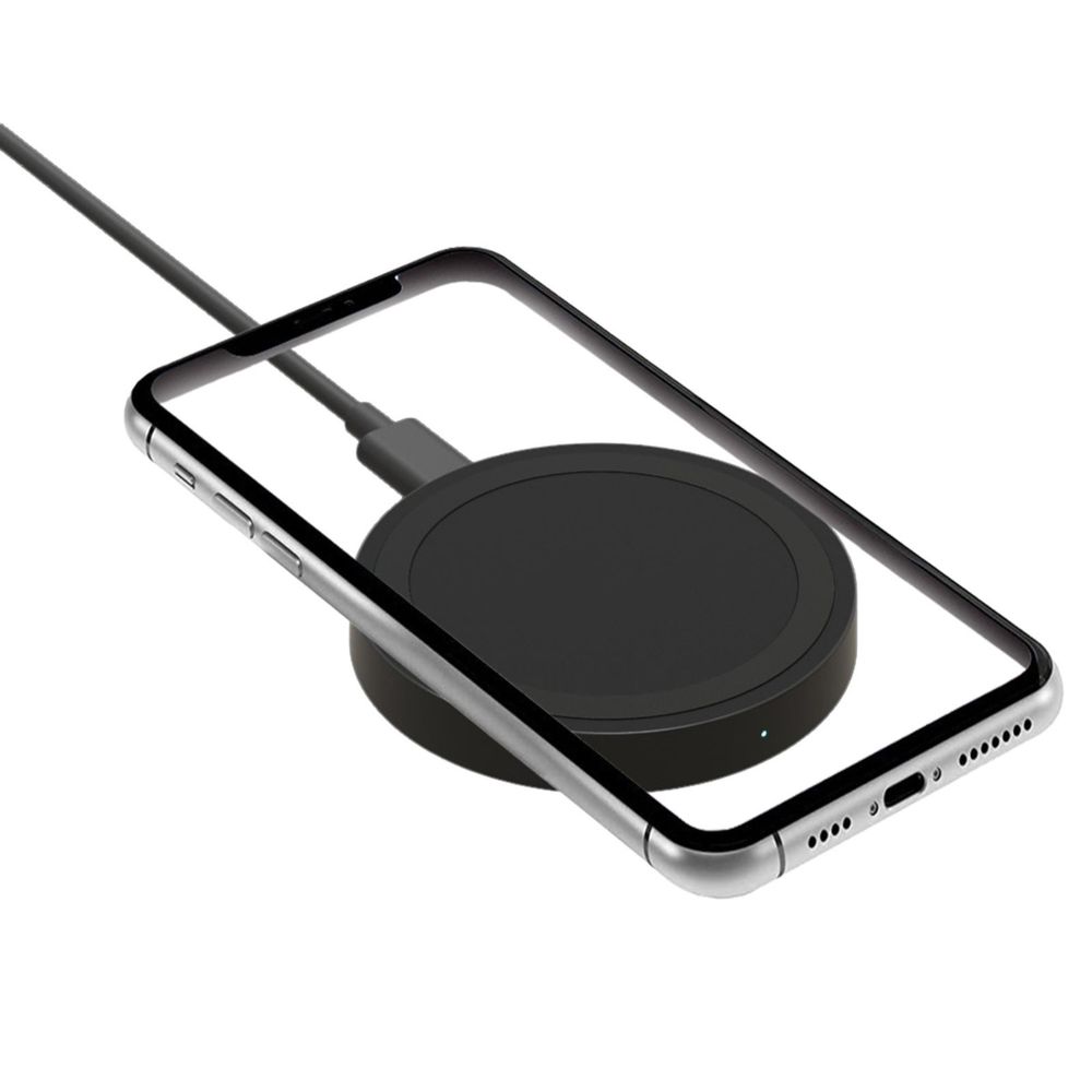 Accessoires téléphonie chargeur sans fil à induction AKASHI 10W Noir infinytech Réunion 02