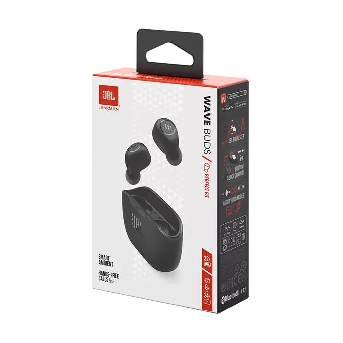 Matériels audio écouteurs JBL Wave Buds Noir infinytech Réunion 05