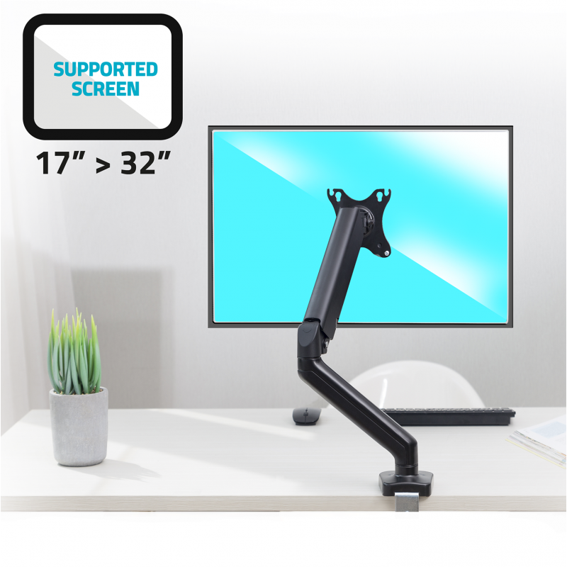 Support moniteur PC ErgoMounts pour 1 écran universel norme VESA : 75 x 75  mm et 100