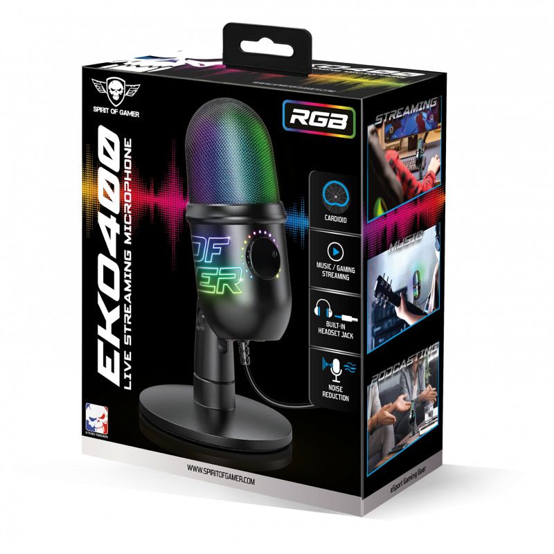 Matériels audio microphone SPIRIT of GAMER EKO 400 RGB infinytech Réunion 02
