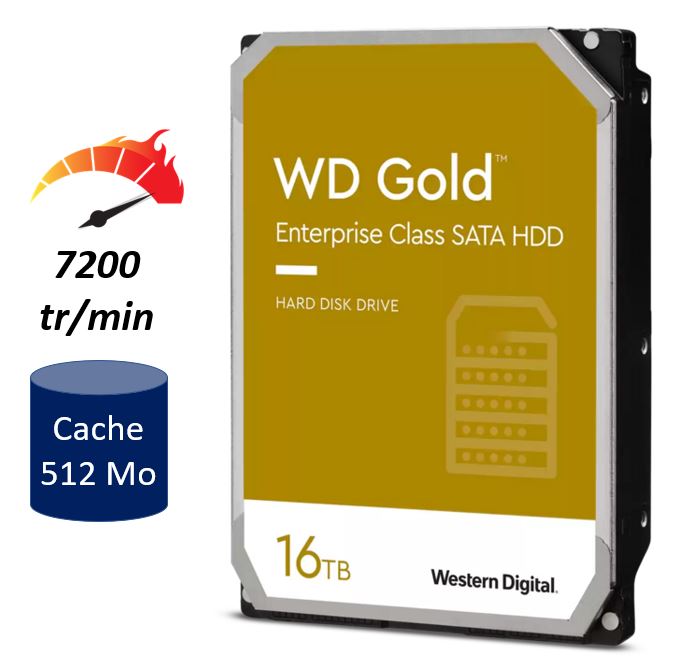 HDD 3,5 WESTERN DIGITAL Gold WD161KRYZ 16 To - infinytech-reunion