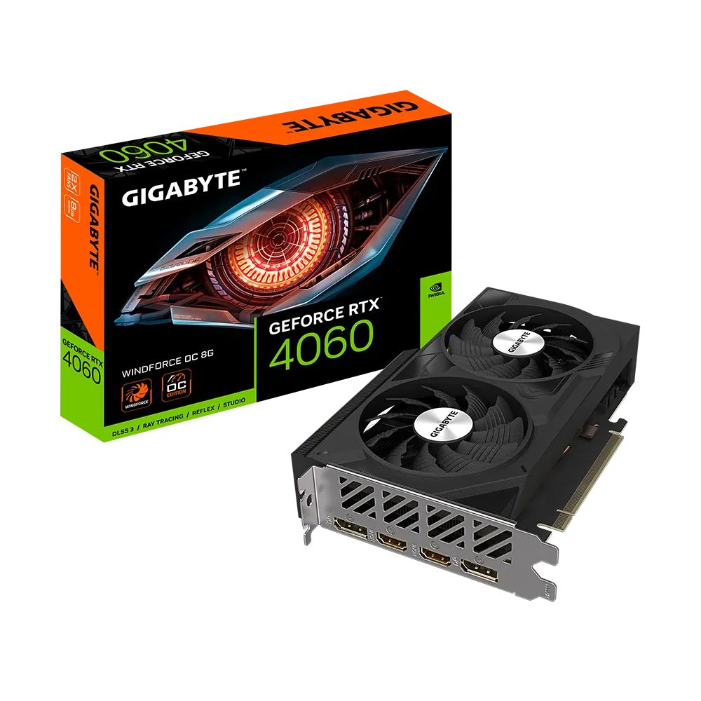 Matériels informatique carte graphique GIGABYTE GeForce RTX 4060 WINDFORCE OC 8G infinytech Réunion 01