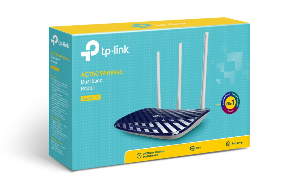 Matériels informatique routeur TP-LINK Archer C20 Dual Band AC750 infinytech Réunion 04