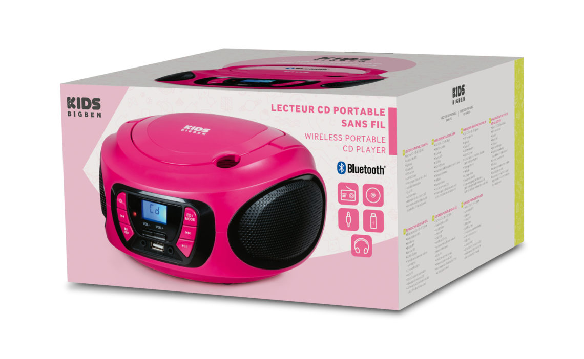 Petit électroménager Lecteur CD portable BIGBEN CD62RUSBBT USB Bluetooth infinytech Réunion 02