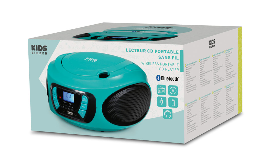 Petit électroménager Lecteur CD portable BIGBEN CD62BLUSBBT USB Bluetooth infinytech Réunion 05