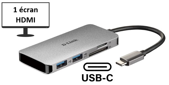 Matériels informatique Station d'accueil USB-C D-LINK DUB-M610 6en1 infinytech Réunion 014