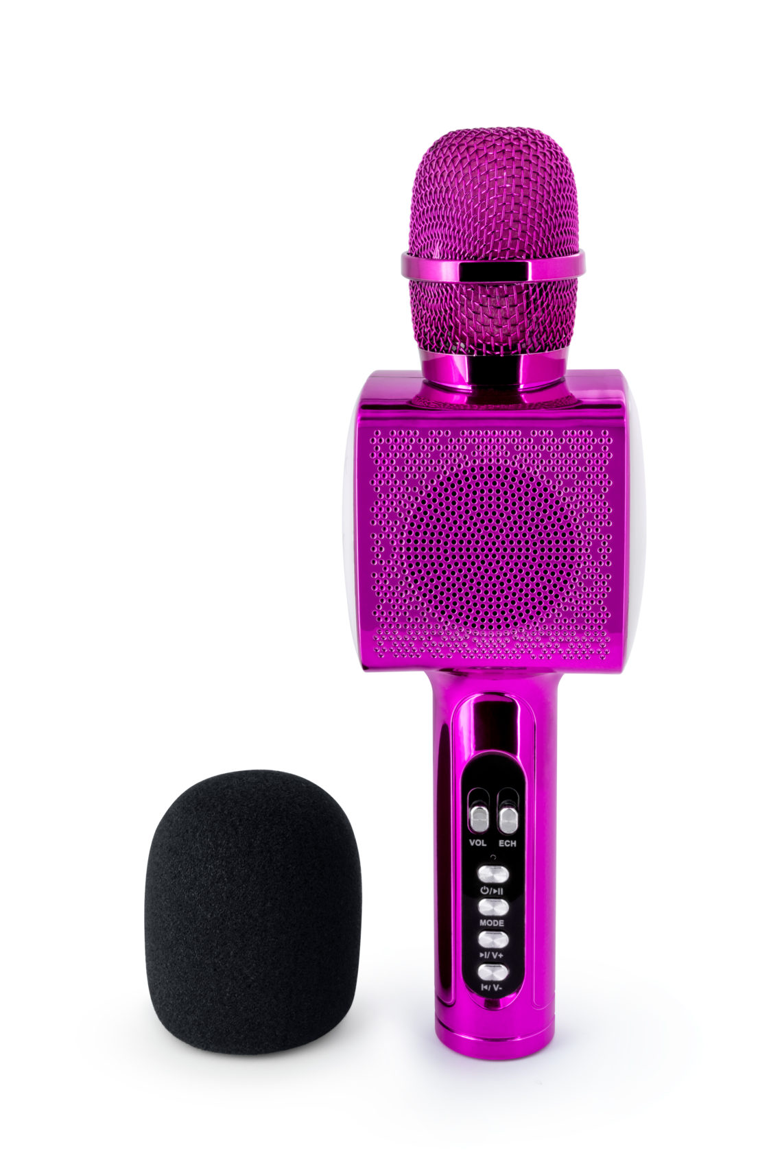 Matériels audio microphone Karaoke BIGBEN PARTYBTMIC2PK avec effets lumineux Rose infinytech Réunion 01