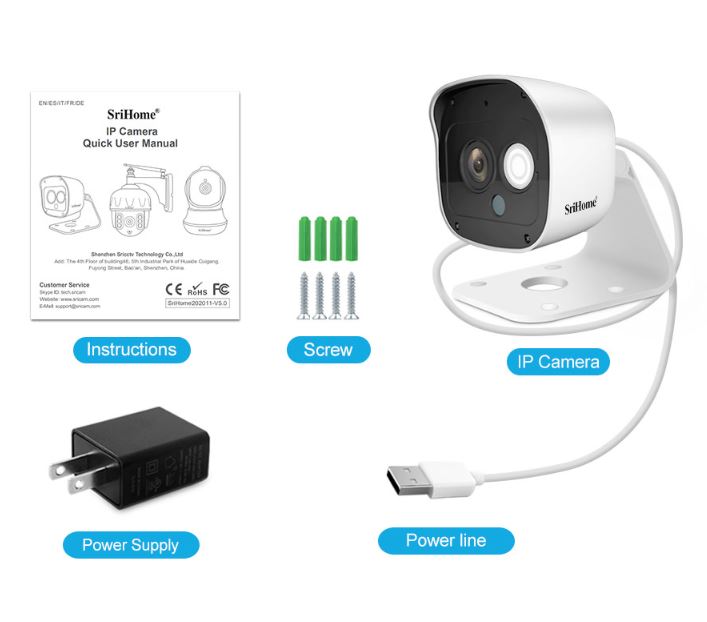 Matériels de vidéosurveillance caméra extérieure SriHome SH029-3MP infinytech Réunion 06