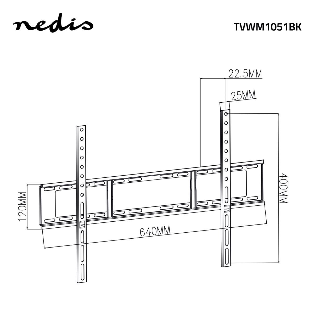Matériels vidéo support mural fixe NEDIS TVWM1051BK infinytech Réunion 04