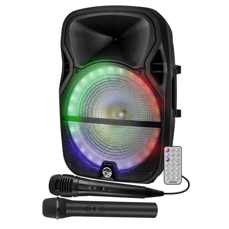 Matériels audio enceinte nomade MY DEEJAY MDJ15 RVB 700W Bluetooth LED infinytech Réunion 01