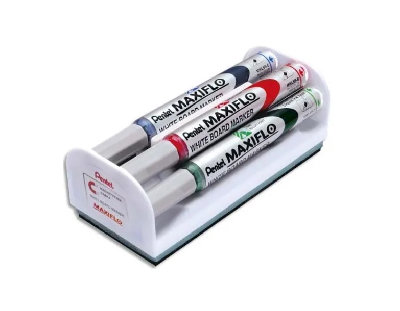 Accessoire Brosse Magnétique Design Pour Tableaux Blancs - Avec Réserve Pour Marqueurs