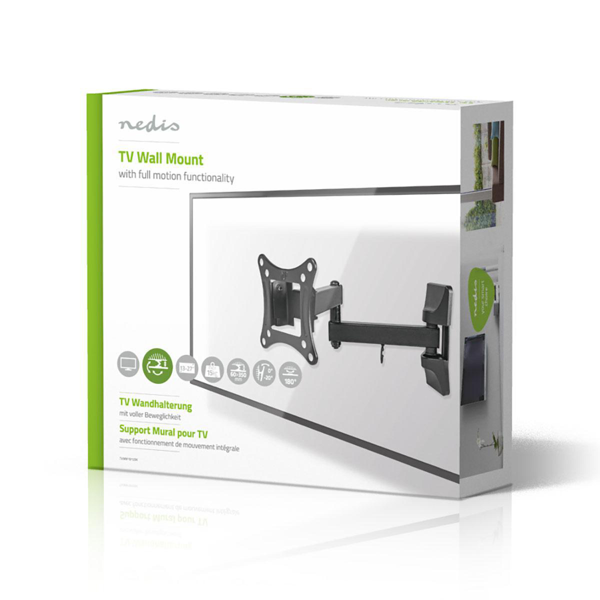 Matériels vidéo support TV mural NEDIS TVWM1510BK infinytech Réunion 22