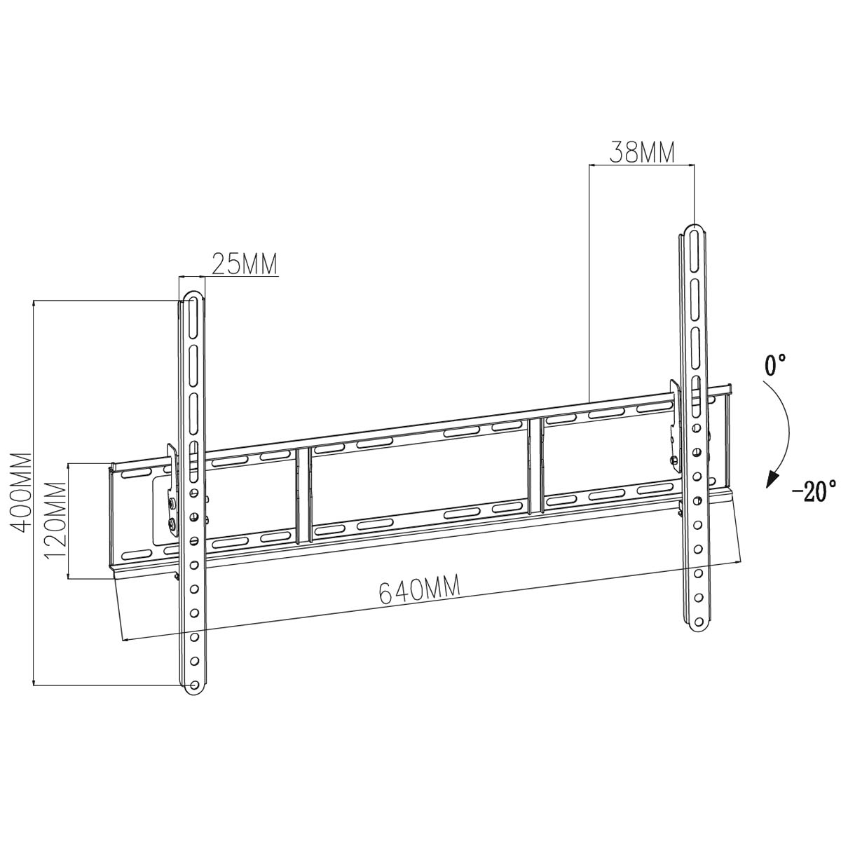 Matériels vidéo support TV mural NEDIS TVWM1151BK infinytech Réunion 04