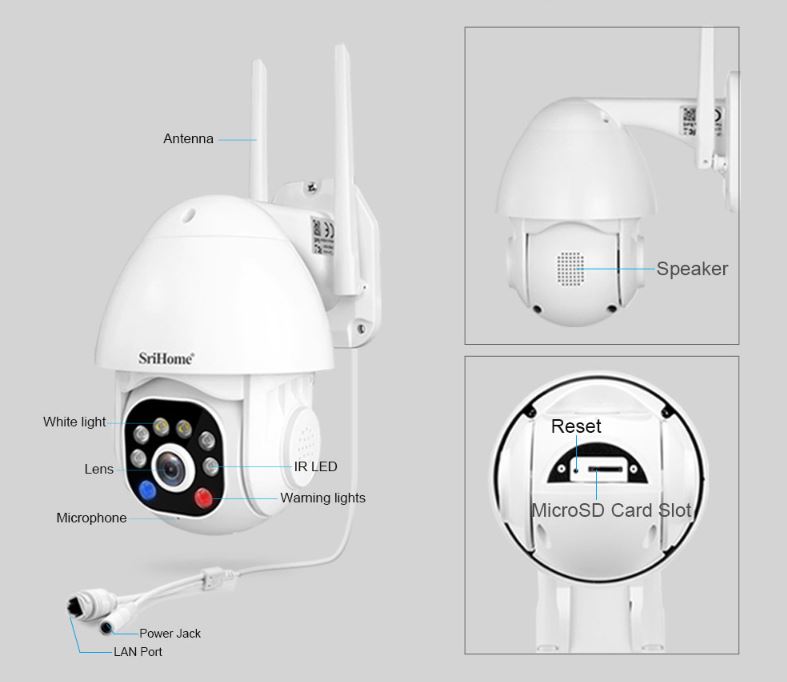 Matériels vidéosurveillance caméra extérieure SRIHOME SH039B-3MP IP66 infinytech Réunion 10