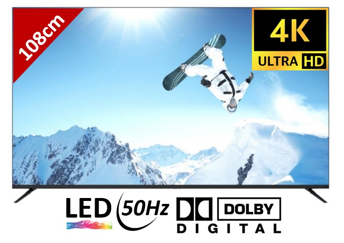 Matériels vidéo TV LED DEROSSO SC43DRS4K21CJ infinytech Réunion 04