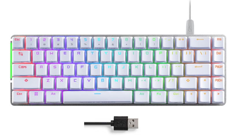 Clavier gamer rog falchion ace white blanc Asus