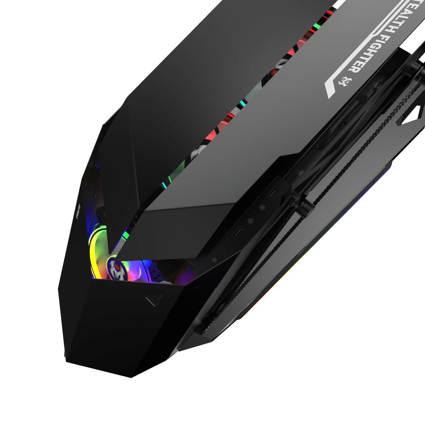 Matériels informatique boitier M.RED Stealth Fighter Noir infinytech Réunion 03