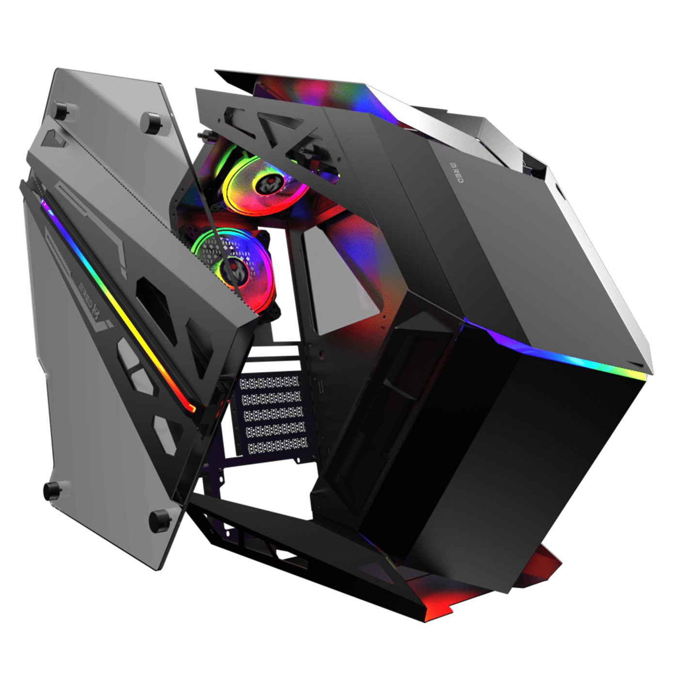 Matériels informatique boitier M.RED Stealth Fighter Noir infinytech Réunion 02