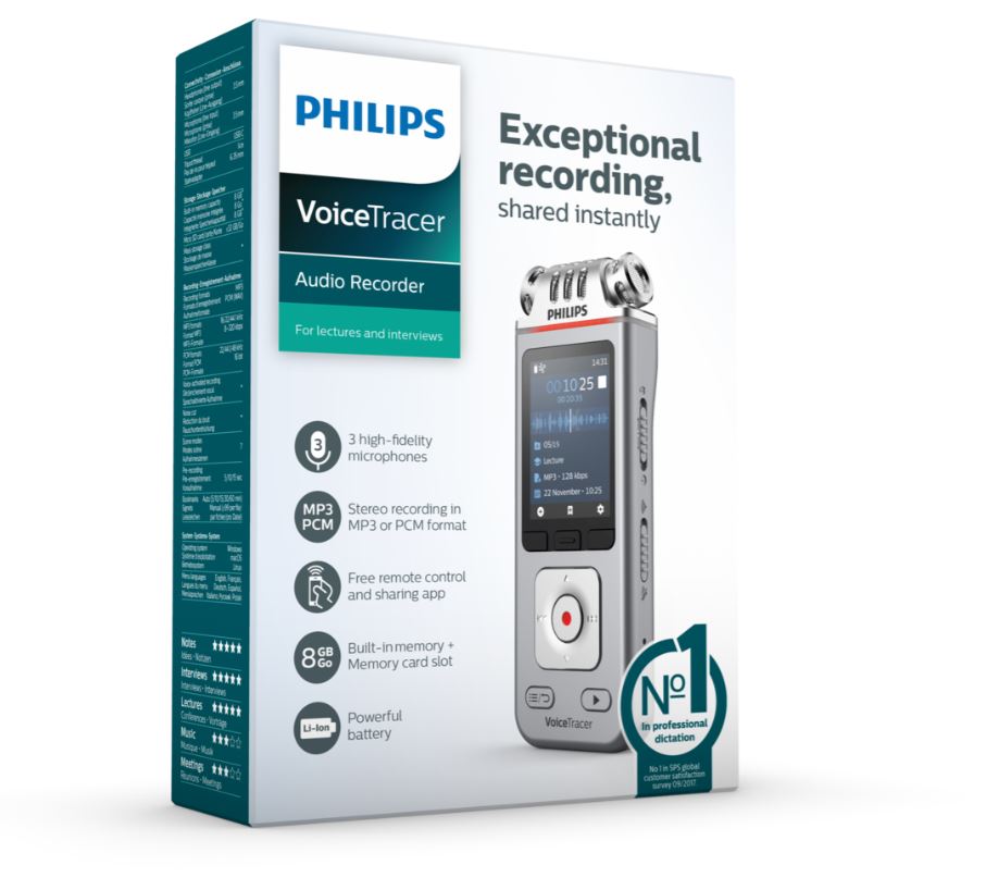 Matériels informatique dictaphone PHILIPS Voice Tracer DVT4110 infinytech Réunion 04