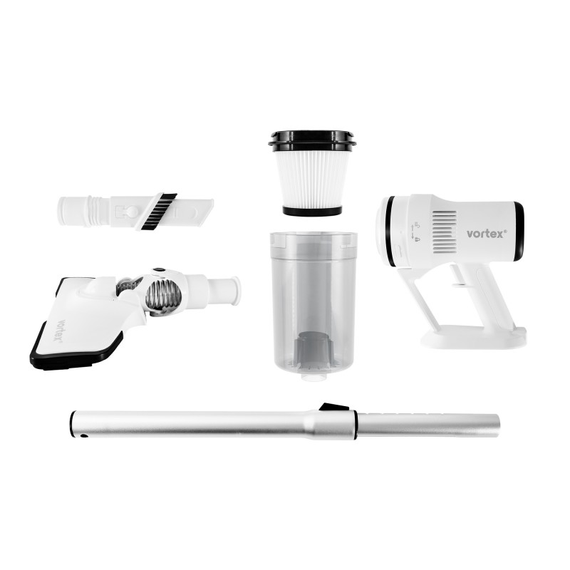 Petit électroménager aspirateur 2en1 VORTEX F11 Sans Fil Blanc infinytech Réunion 04
