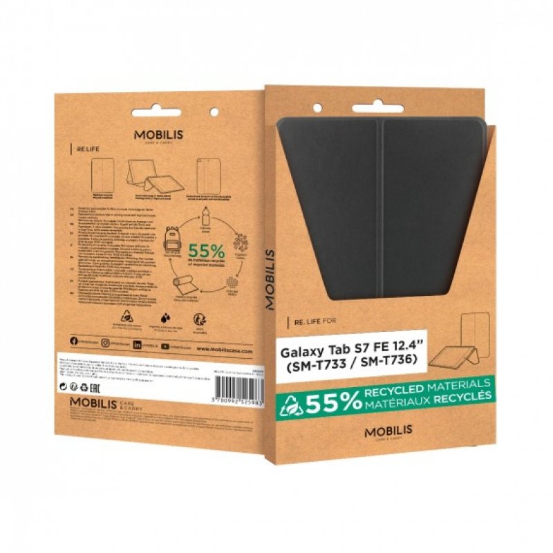 Accessoires informatique MOBILIS RE.LIFE CASE FOR GALAXY TAB S7 FE 12.4 infinytech Réunion 02