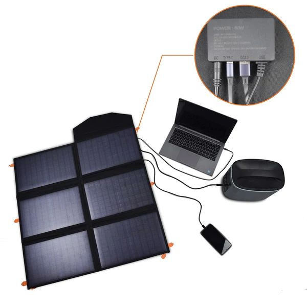 Matériels informatique panneau solaire pliable FLEXSOLAR 60W infinytech Réunion 02
