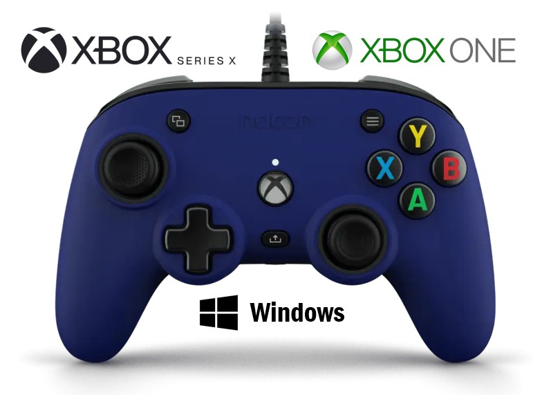 Matériels informatique manette NACON Pro Compact Controller Filaire Bleue infinytech Réunion 01