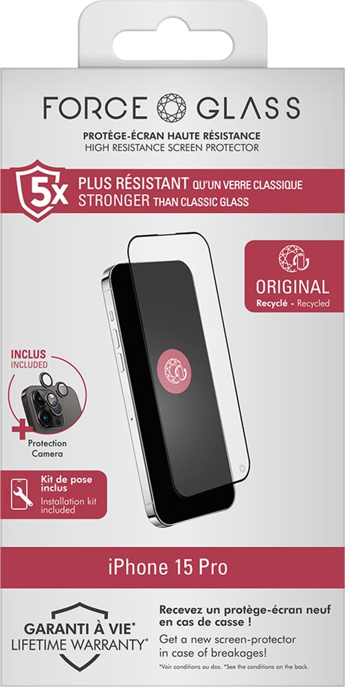 Accessoires téléphonie Pack Protège-écran et Protège Lentilles caméra BIGBEN iPhone 15 Pro infinytech Réunion 02