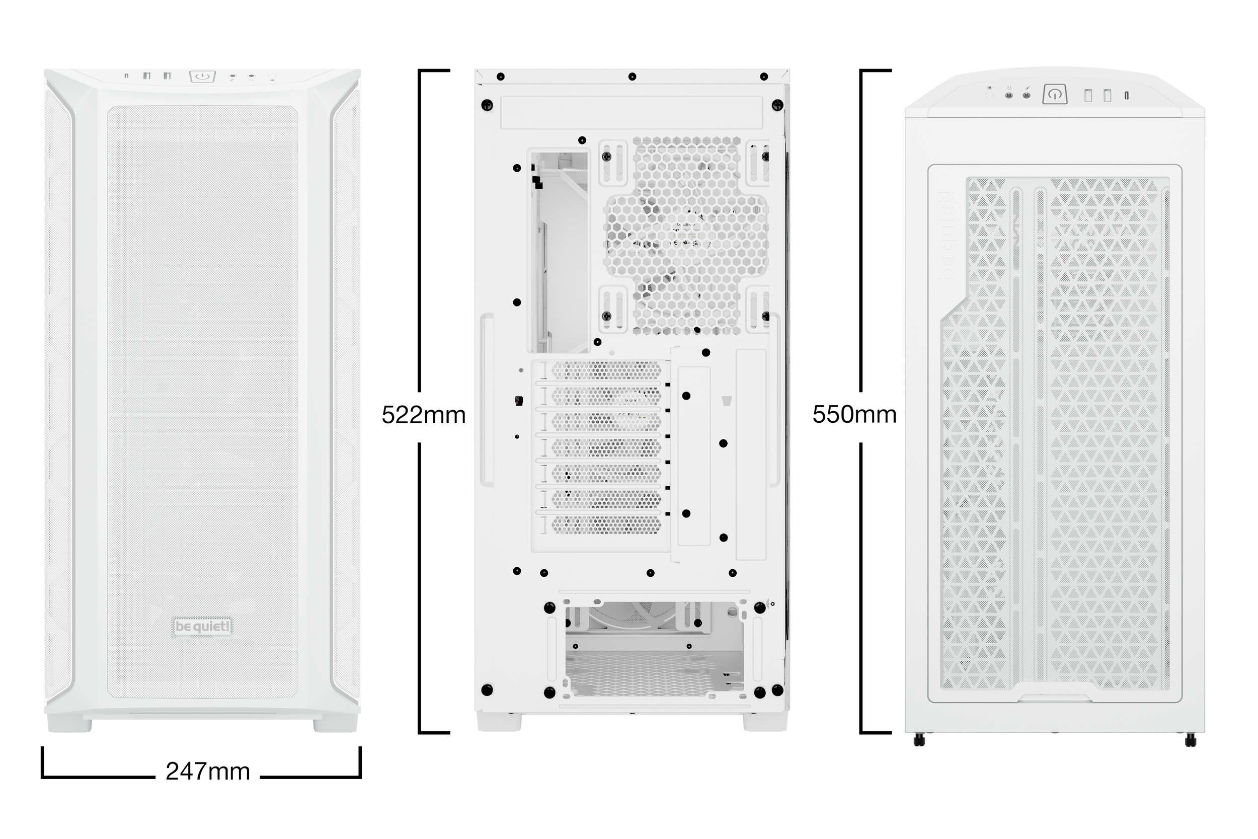 Matériels informatique boitier BE QUIET Shadow Base 800 FX Blanc infinytech Réunion 06