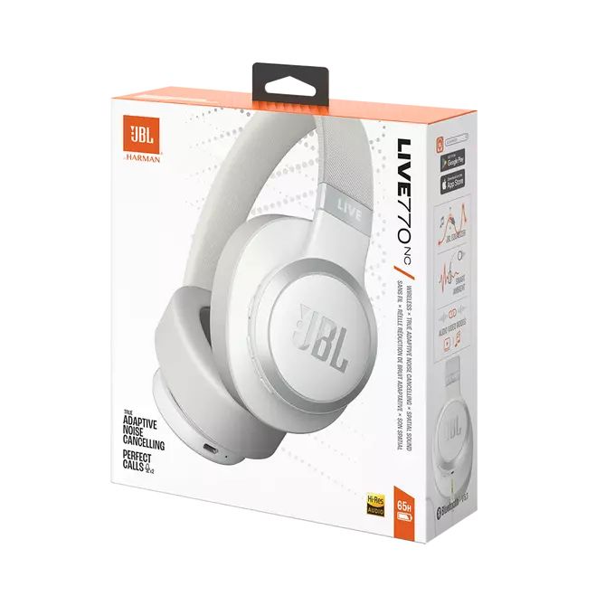 Matériels audio casque micro JBL Live 770NC Bluetooth Blanc infinytech Réunion 07