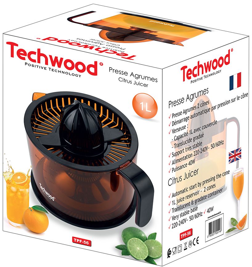 Petit électroménager presse-agrumes TECHWOOD TPF-56 infinytech Réunion 03