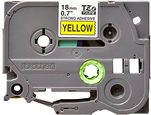 Consommables informatique cassette à ruban BROTHER TZe-S641 Noir sur jaune 18 mm de large infinytech Réunion 02