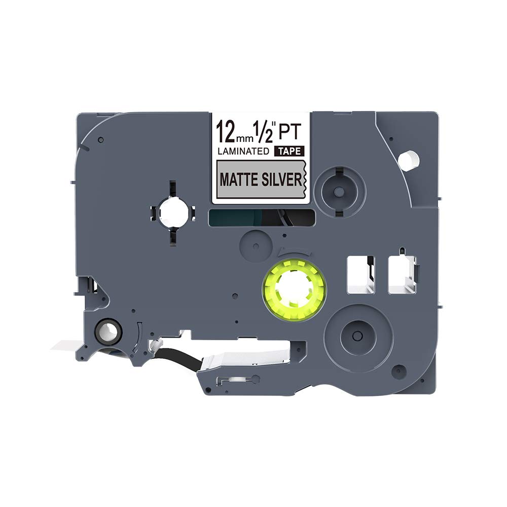 Consommables informatique cassette à ruban BROTHER TZe-M931 Noir sur argent mat 12 mm de large infinytech Réunion 02