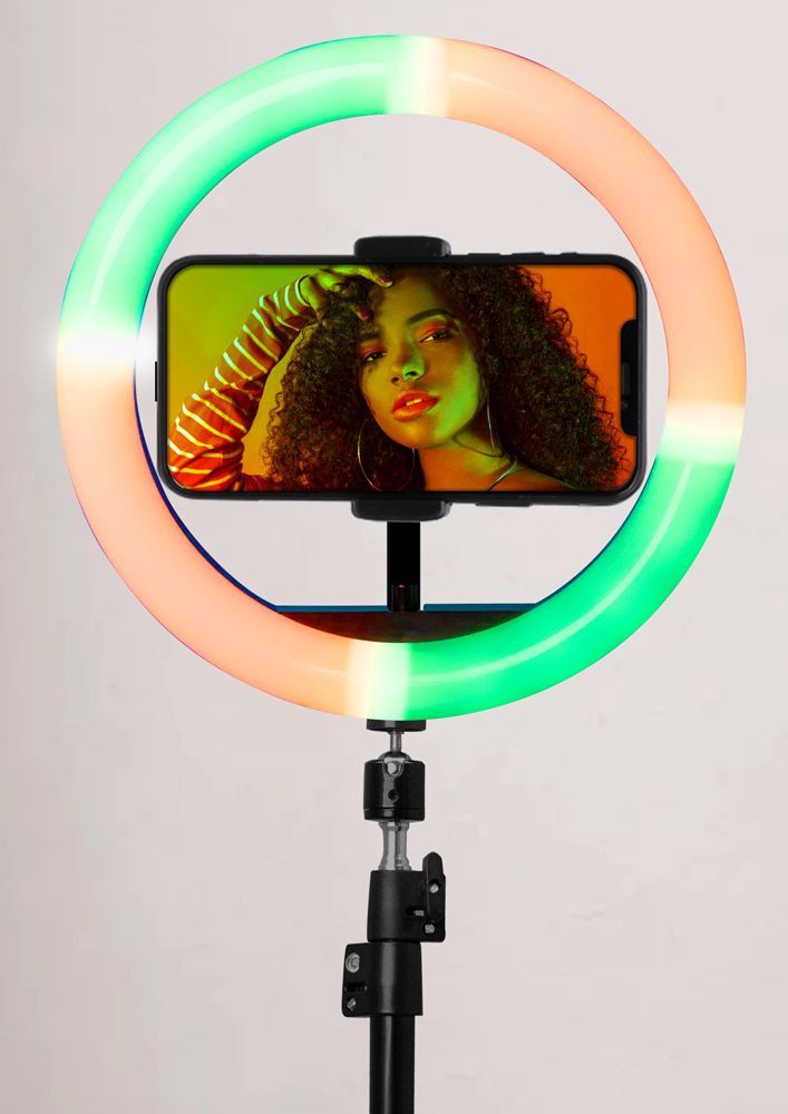 Accessoires Kit Influence XL Anneau lumineux 26cm Blanc et Couleurs avec trépied 1,6m infinytech Réunion 03