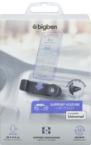 Accessoires auto support voiture ajustable sur Ventilation BIGBEN Noir infinytech Réunion 04