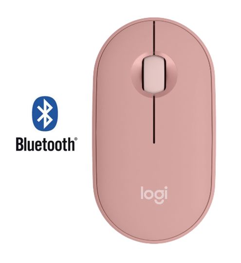 Matériels informatique souris LOGITECH PEBBLE MOUSE 2 M350S Bluetooth Rose infinytech Réunion 01