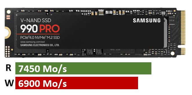 Matériels informatique disque SSD M.2 NVMe SAMSUNG SSD 990 Pro 4To infinytech Réunion 01