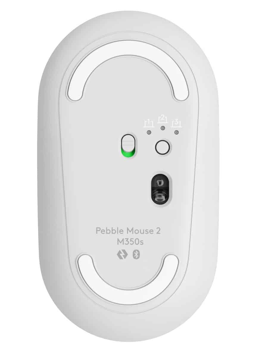 Matériels informatique souris LOGITECH Pebble Mouse 2 M350s Bluetooth Blanche infinytech Réunion 03