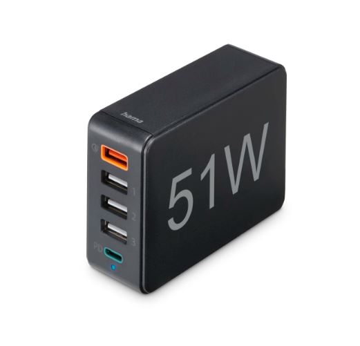 Matériels informatique chargeur HAMA 1xQC 3.0 3xUSB-A 1xUSB-C 51W infinytech Réunion 01