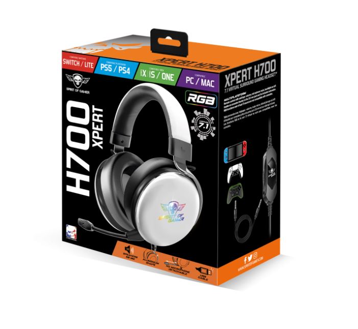 Matériels informatique casque micro SPIRIT of GAMER Xpert H700 Dark White infinytech Réunion 02