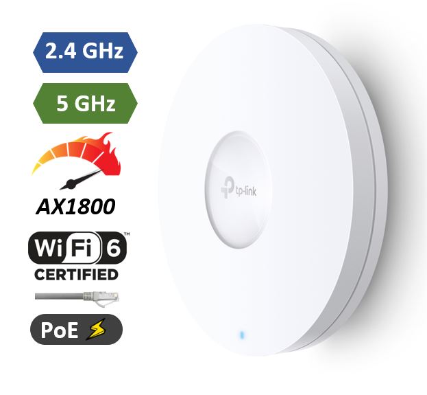 Matériels informatique point d'accès TP-LINK EAP620 HD AX1800 plafonnier infinytech Réunion 01