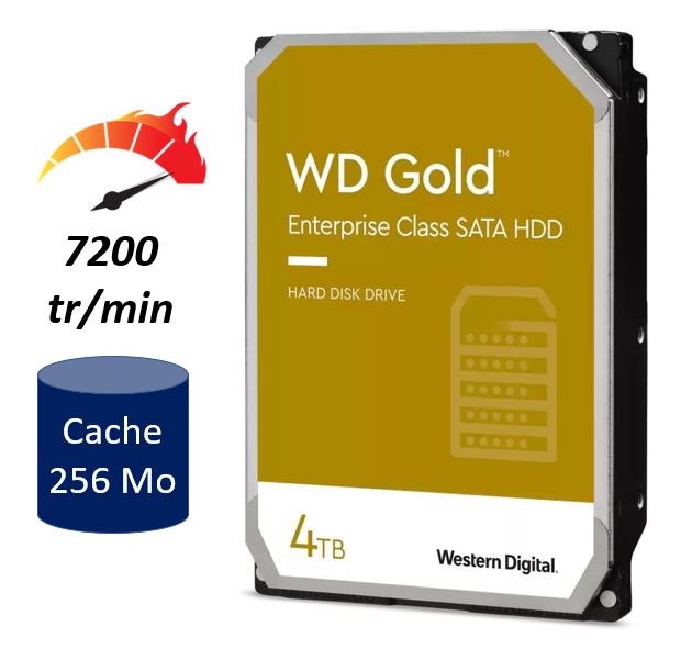 Matériels informatique disque dur WESTERN DIGITAL WD Gold WD4003FRYZ 4To infinytech Réunion 01