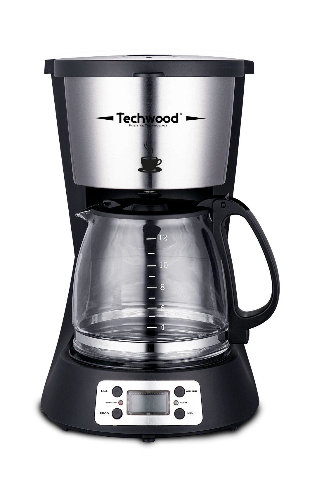 Petit électroménager cafetière en inox programmable TECHWOOD TCA-1296 infinytech Réunion 02