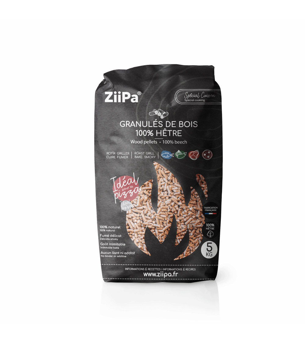 Petit électroménager pellets de bois ZIIPA 100 pour 100 Hêtre pour four à pizza 5 Kg infinytech Réunion 01