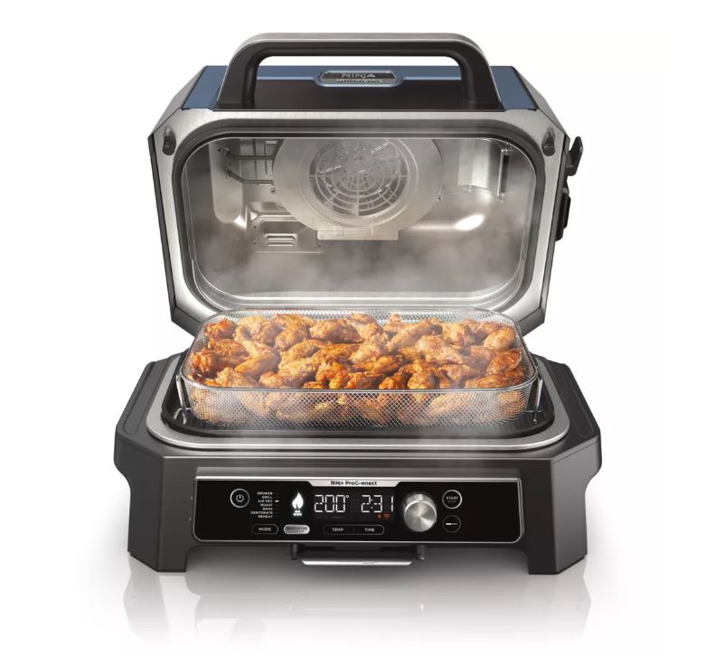 Petit électroménager Barbecue électrique et fumoir NINJA Woodfire Pro Connect XL OG901EU infinytech Réunion 04