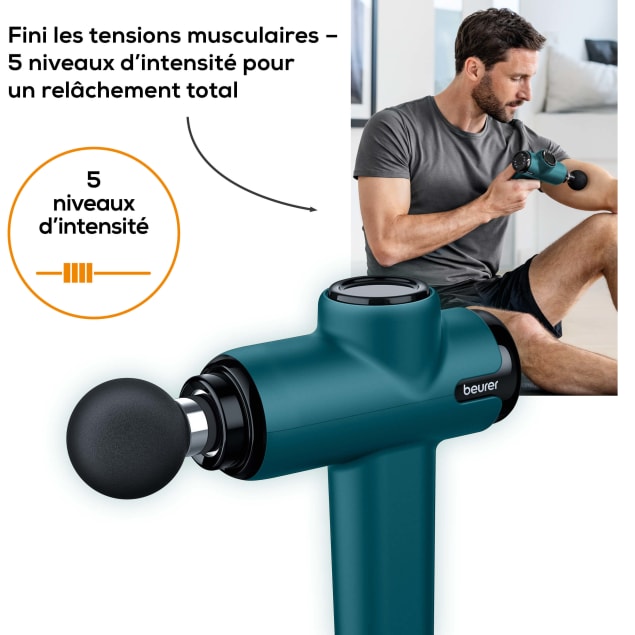 Petit électroménager pistolet de massage musculaire BEURER MG99 infinytech Réunion 03