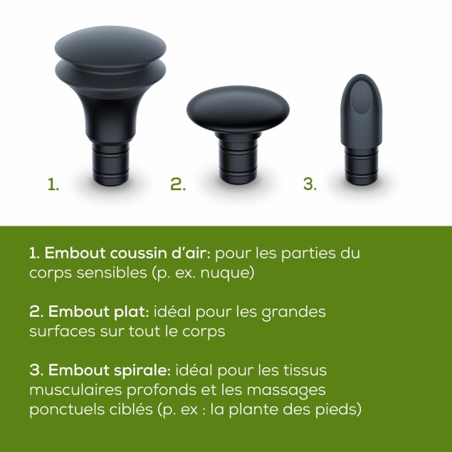 Petit électroménager pistolet de massage musculaire BEURER MG79 infinytech Réunion 06