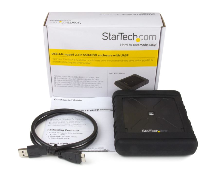 Matériels informatique Boîtier HDD 2.5 STARTECH antichoc USB 3.0 infinytech Réunion 06