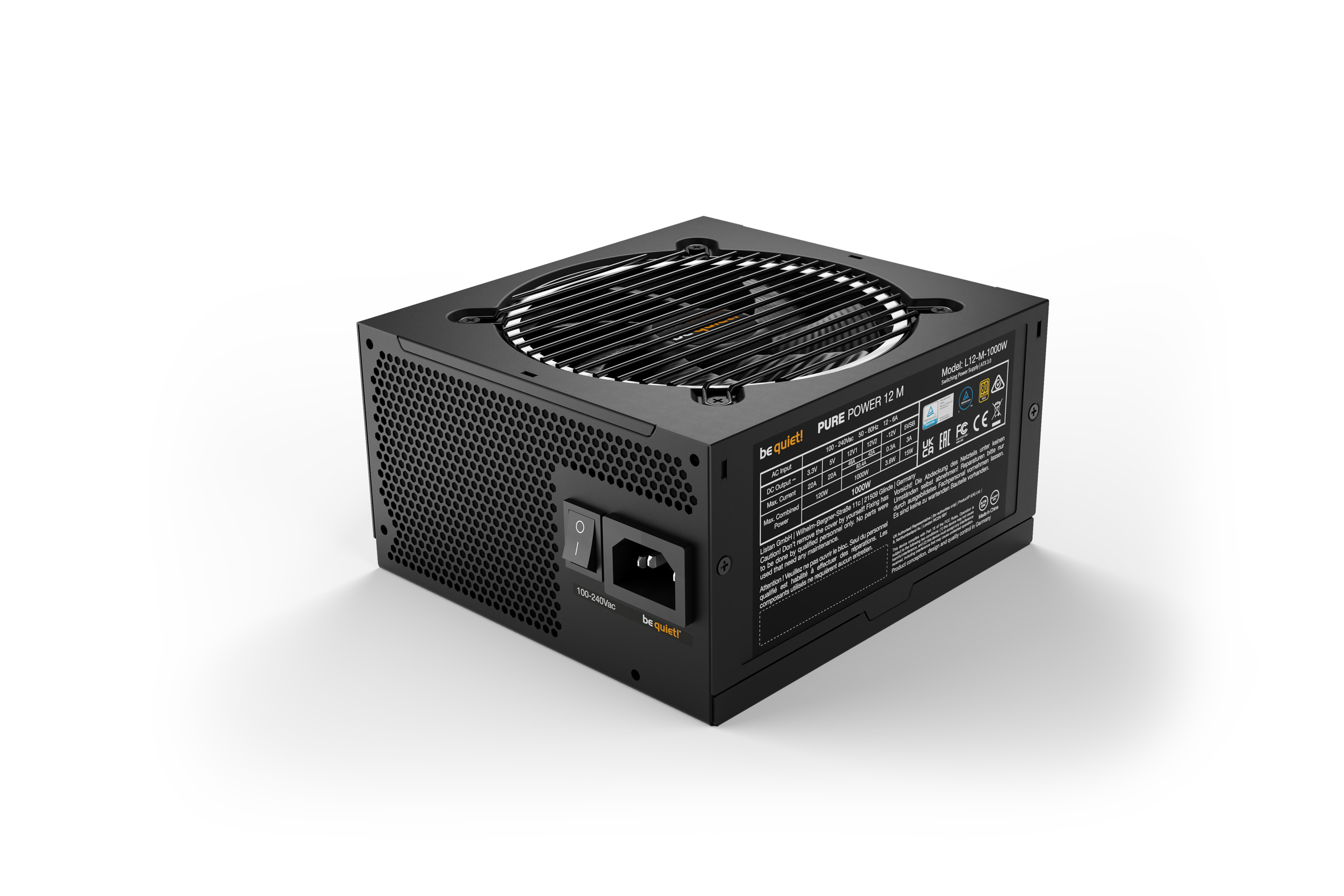 Matériels informatique alimentation be quiet Pure Power 12 M 1000W infinytech Réunion 05